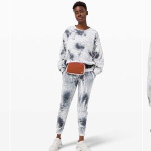 lululemon athletica Black and White Tie-Dye Sweatshirt